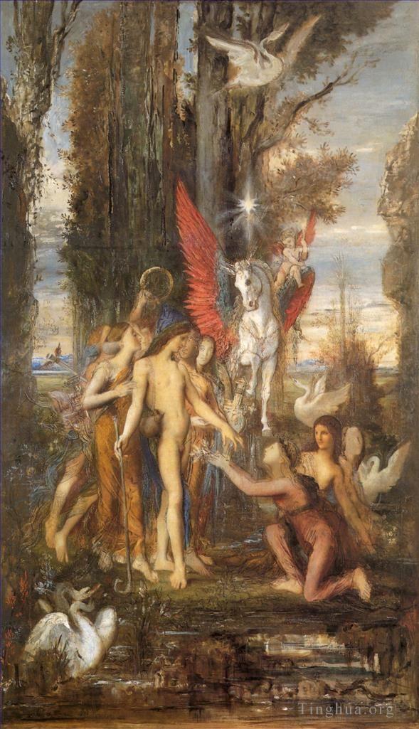 Gustave Moreau Ölgemälde - Hesiod und die Musen