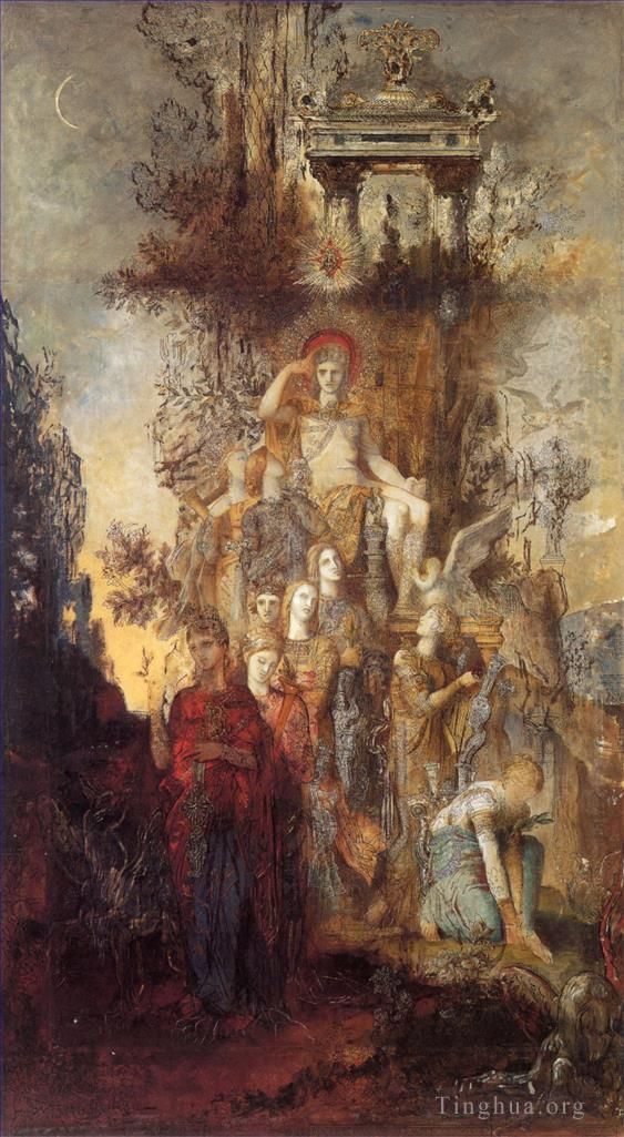Gustave Moreau Ölgemälde - Die Musen verlassen ihren Vater Apollo