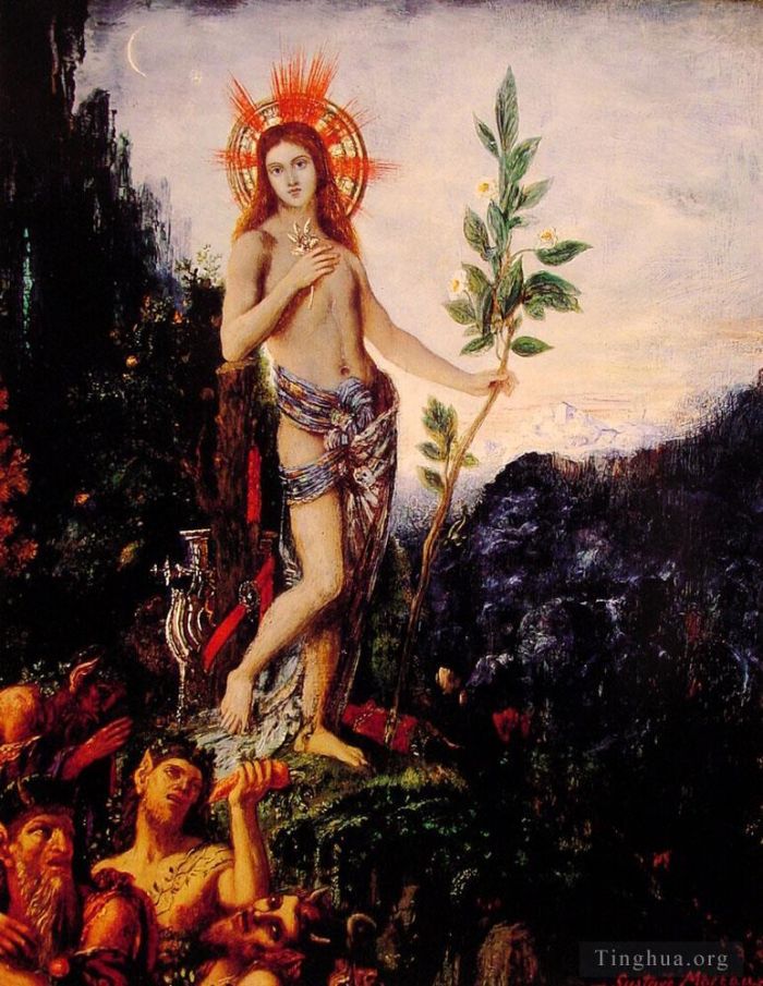 Gustave Moreau Ölgemälde - Apollo und die Satyrn