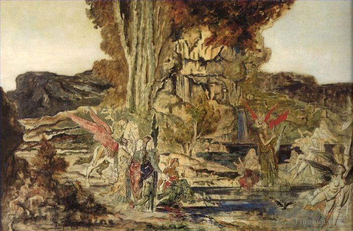 Gustave Moreau Ölgemälde - Die Pieriden