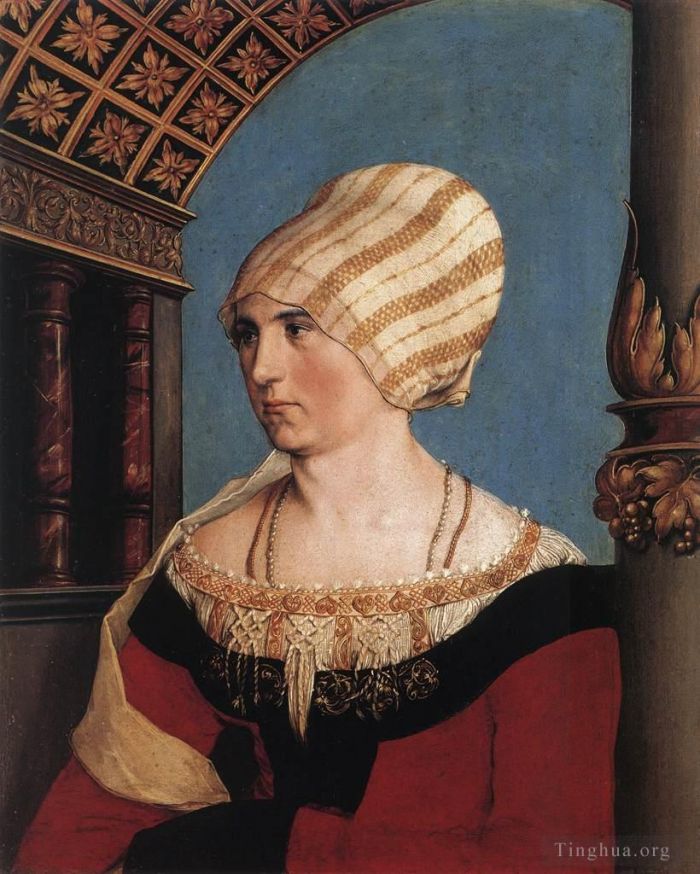 Hans Holbein the Younger Ölgemälde - Porträt von Dorothea Meyer geb. Kannengiesser