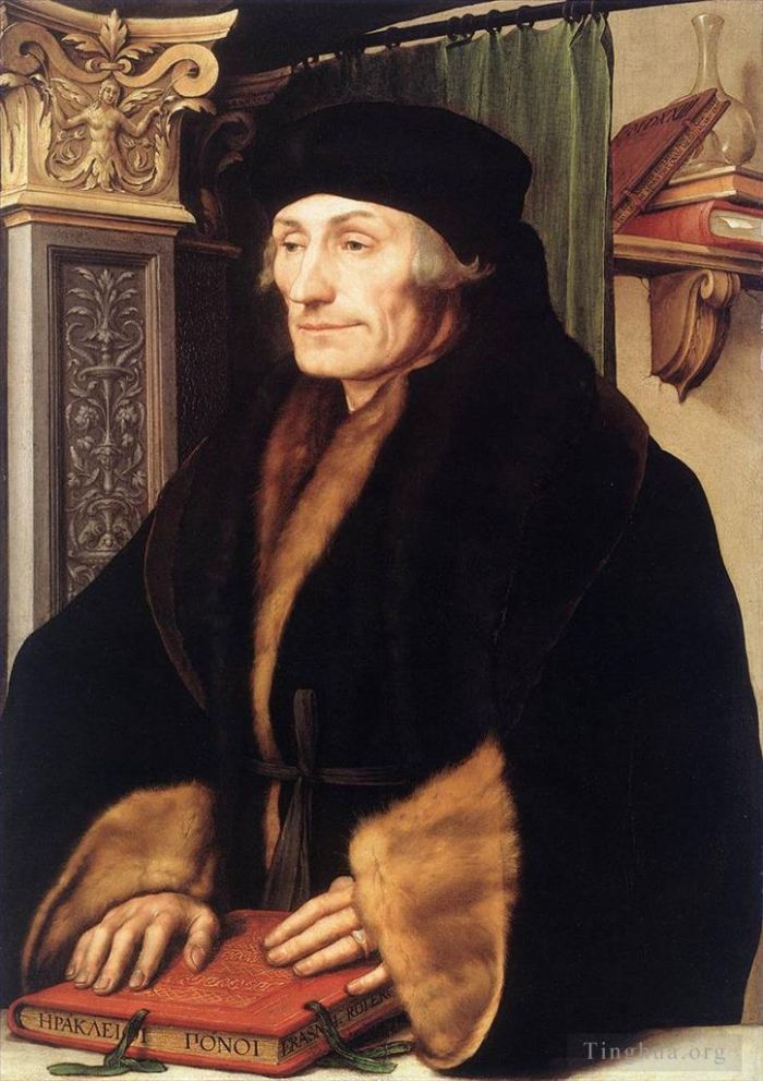 Hans Holbein the Younger Ölgemälde - Porträt von Erasmus von Rotterdam