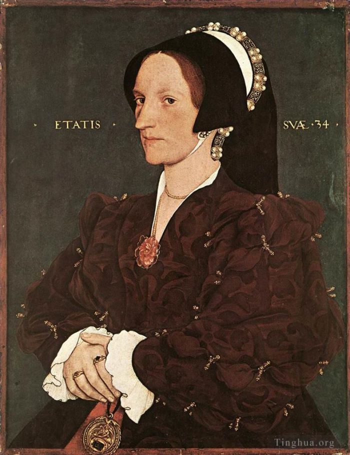 Hans Holbein the Younger Ölgemälde - Porträt von Margaret Wyatt Lady Lee