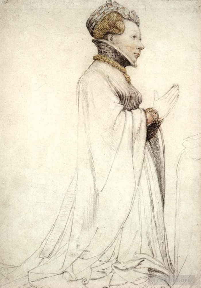 Hans Holbein the Younger Andere Malerei - Jeanne de Boulogne, Herzogin von Berry
