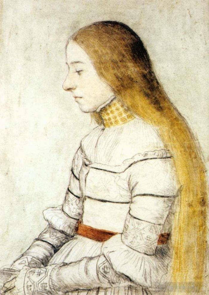 Hans Holbein the Younger Andere Malerei - Porträt von Anna Meyer