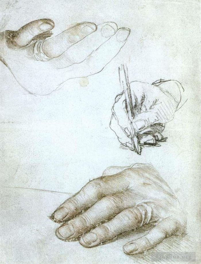 Hans Holbein the Younger Andere Malerei - Studien über die Hände des Erasmus von Rotterdam