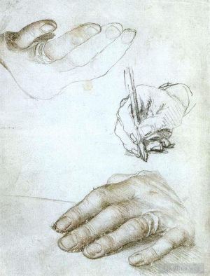 Hans Holbein the Younger Werk - Studien über die Hände des Erasmus von Rotterdam