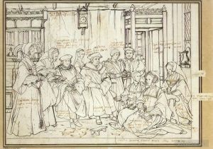 Hans Holbein the Younger Werk - Studie zum Familienporträt von Sir Thomas More
