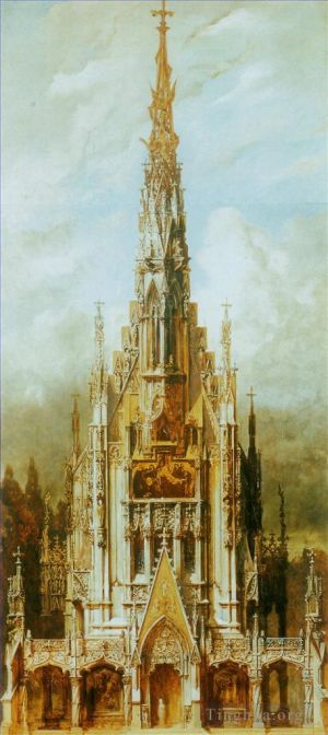 Hans Makart Werk - Gotische Grabkirche St. Michael Turmfassade
