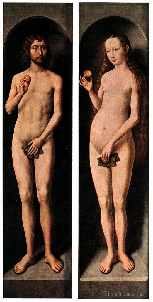 Hans Memling Ölgemälde - Adam und Eva 1485