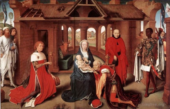 Hans Memling Ölgemälde - Anbetung der Heiligen Drei Könige 1470