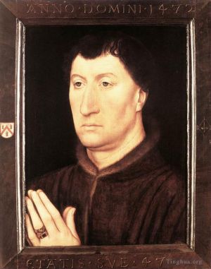 Hans Memling Werk - Porträt von Gilles Joye 1472