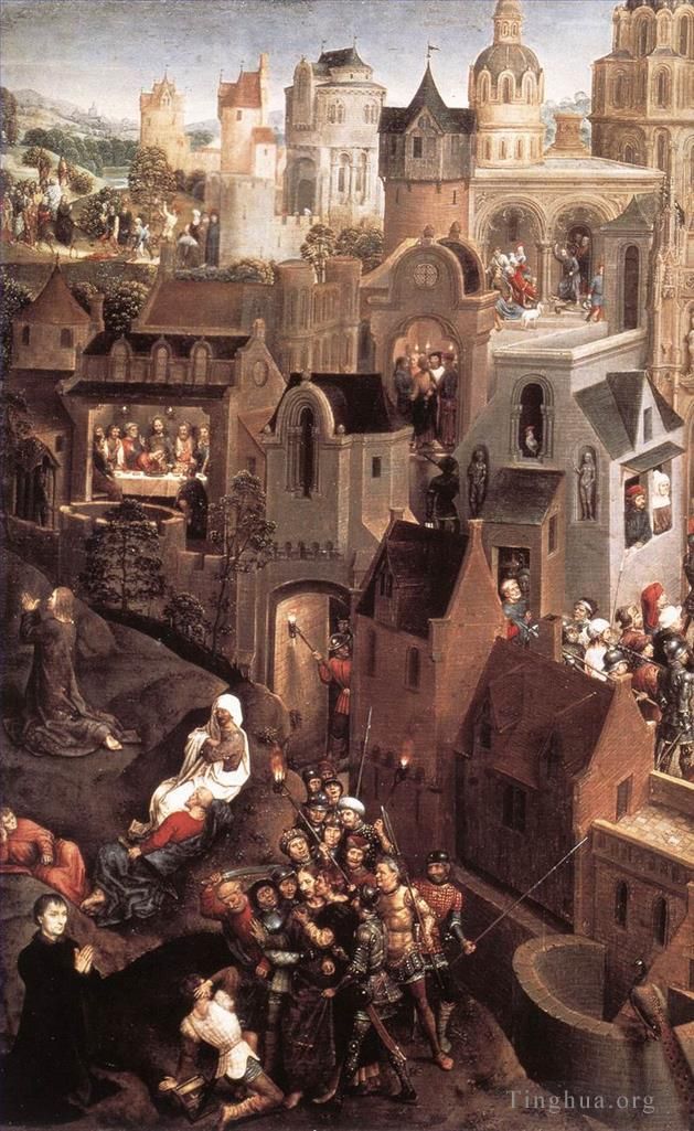 Hans Memling Ölgemälde - Szenen aus der Passion Christi 1470detail1linke Seite