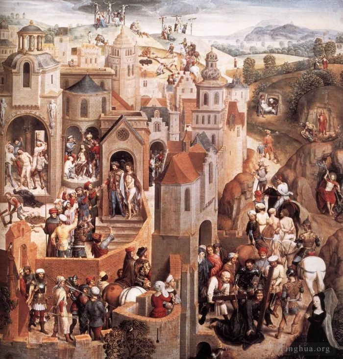 Hans Memling Ölgemälde - Szenen aus der Passion Christi 1470detail2