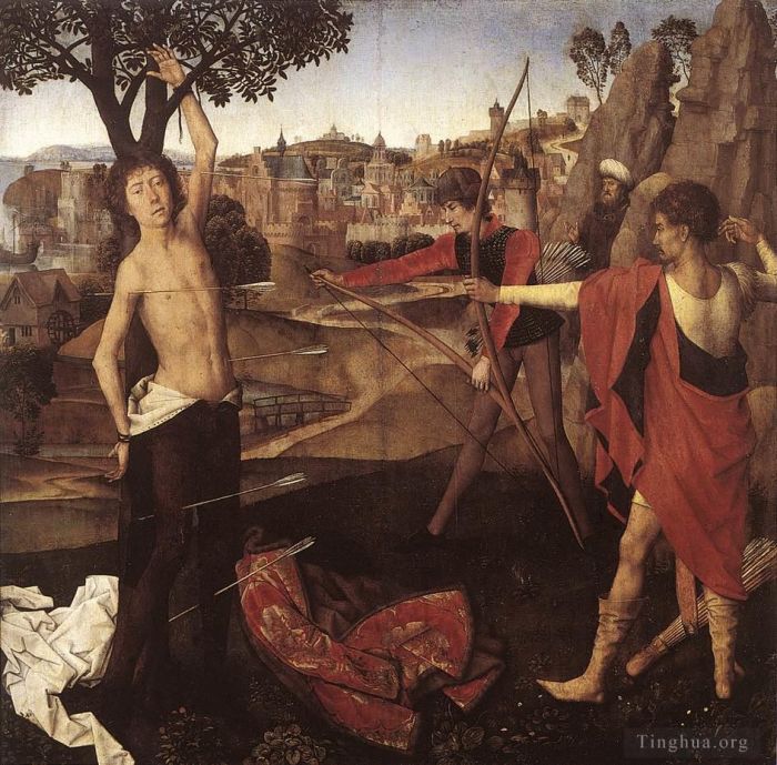 Hans Memling Ölgemälde - Das Martyrium des Heiligen Sebastian 1475