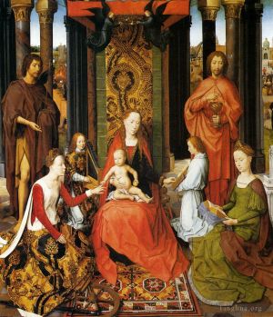 Hans Memling Werk - Die mystische Hochzeit der Heiligen Katharina von Alexandria