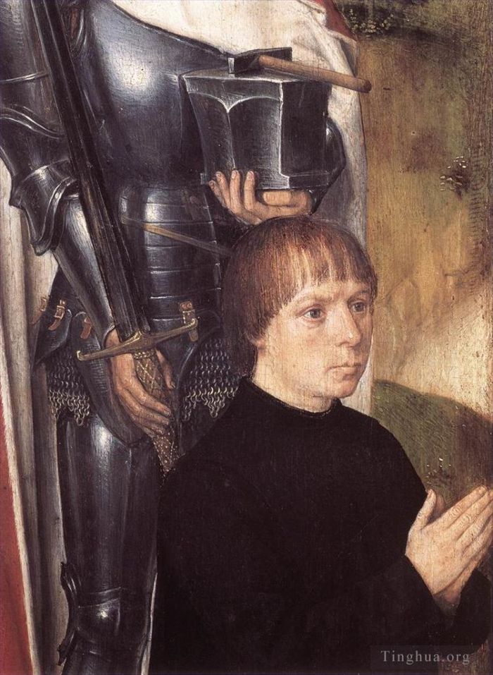 Hans Memling Ölgemälde - Triptychon von Adriaan Reins 1480Detail1linker Flügel