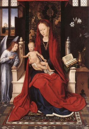 Hans Memling Werk - Thronende Jungfrau mit Kind und Engel, 1480
