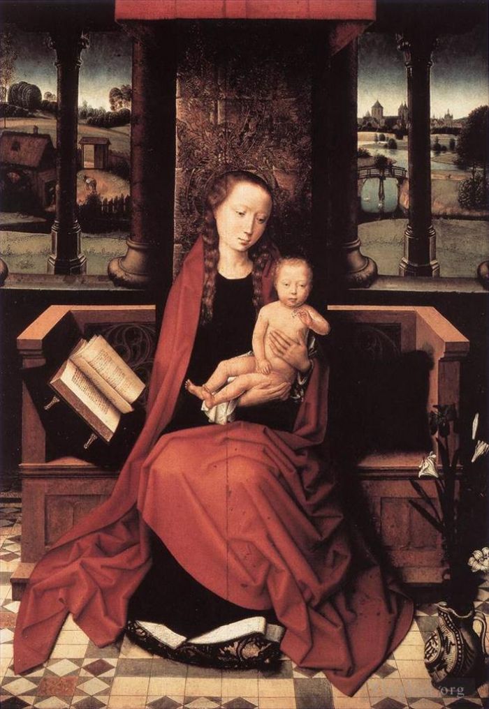 Hans Memling Ölgemälde - Thronende Jungfrau und Kind 1480