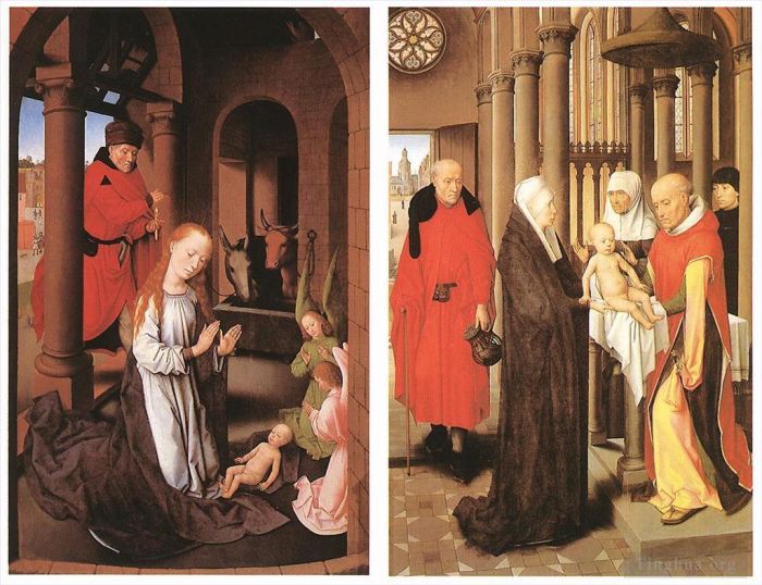 Hans Memling Ölgemälde - Flügel eines Triptychons 1470