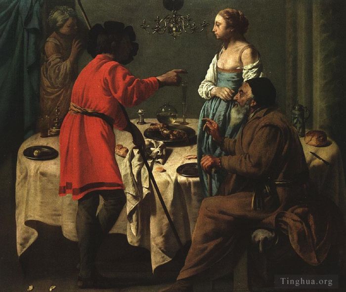 Hendrick ter Brugghen Ölgemälde - Jakob macht Laban Vorwürfe 1627
