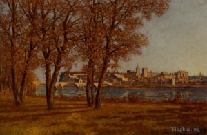 Henri-Joseph Harpignies Werk - Le Chateau des Papes in Avignon