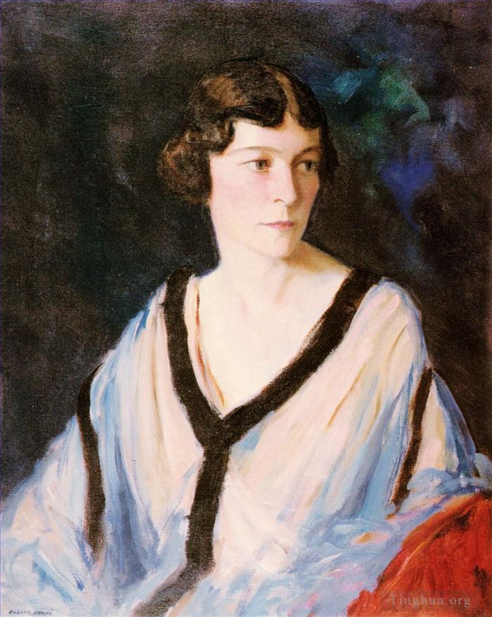 Robert Henri Ölgemälde - Porträt von Frau Edward H. Bennett