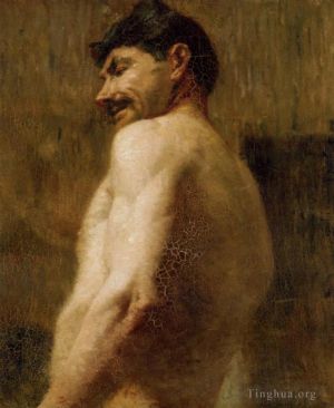 Henri de Toulouse-Lautrec Werk - Büste eines nackten Mannes