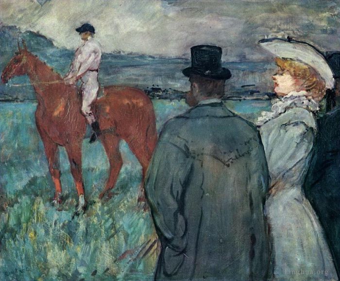 Henri de Toulouse-Lautrec Ölgemälde - Bei den Rennen 1899