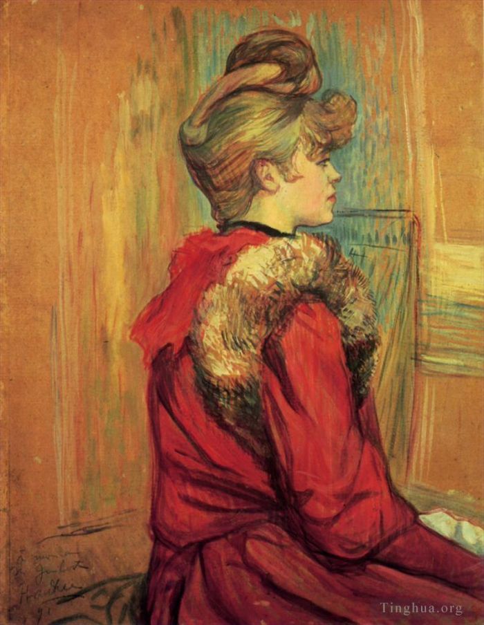 Henri de Toulouse-Lautrec Andere Malerei - Mädchen im Pelz Mademoiselle Jeanne Fontaine
