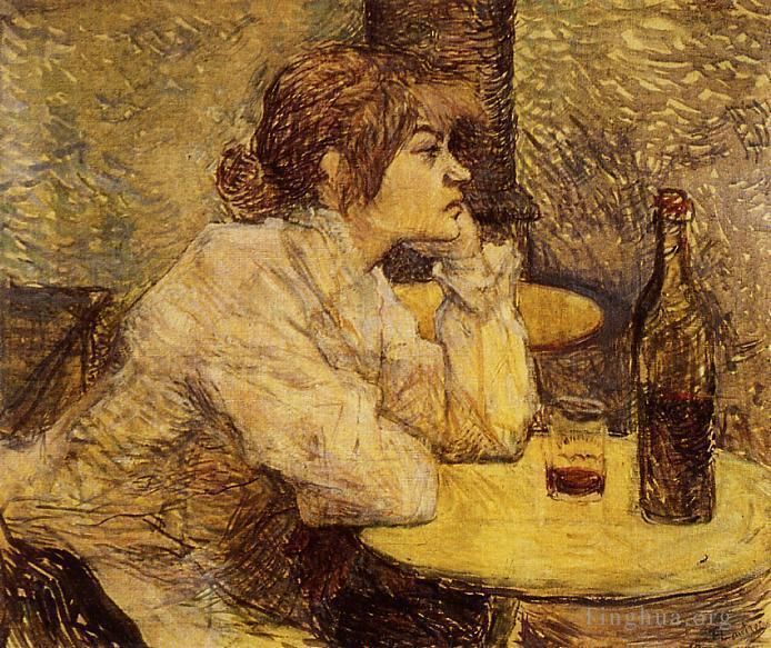 Henri de Toulouse-Lautrec Andere Malerei - Hangover, auch bekannt als The Drinker