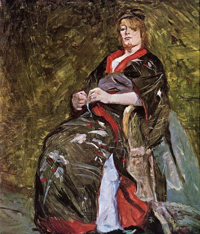 Henri de Toulouse-Lautrec Andere Malerei - Lili Grenier im Kimono
