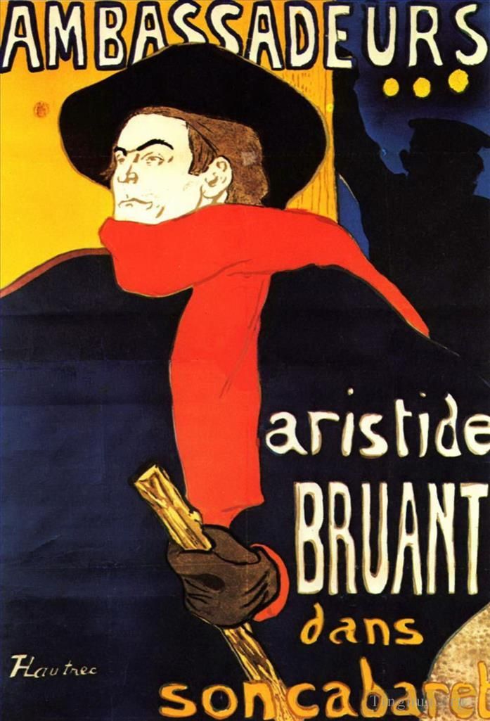 Henri de Toulouse-Lautrec Andere Malerei - Botschafter Aristide Bruant in seinem Kabarett 1892