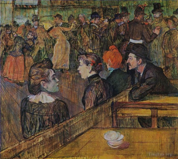 Henri de Toulouse-Lautrec Andere Malerei - Ball in der Moulin de la Galette 1889