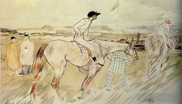 Henri de Toulouse-Lautrec Andere Malerei - Reicht es, etwas leidenschaftlich zu wollen, der gute Jockey 1895?