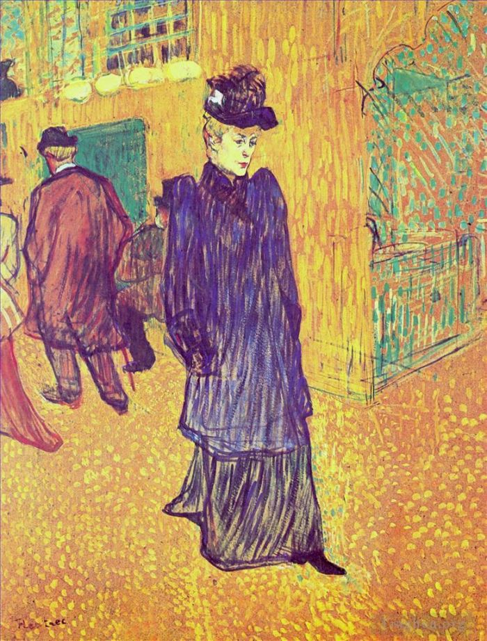 Henri de Toulouse-Lautrec Andere Malerei - Jane Avril verlässt das Moulin Rouge 1893