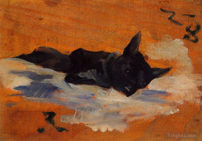 Henri de Toulouse-Lautrec Andere Malerei - Kleiner Hund 1888