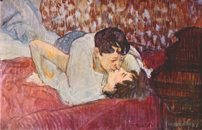 Henri de Toulouse-Lautrec Andere Malerei - Der Kuss 1893