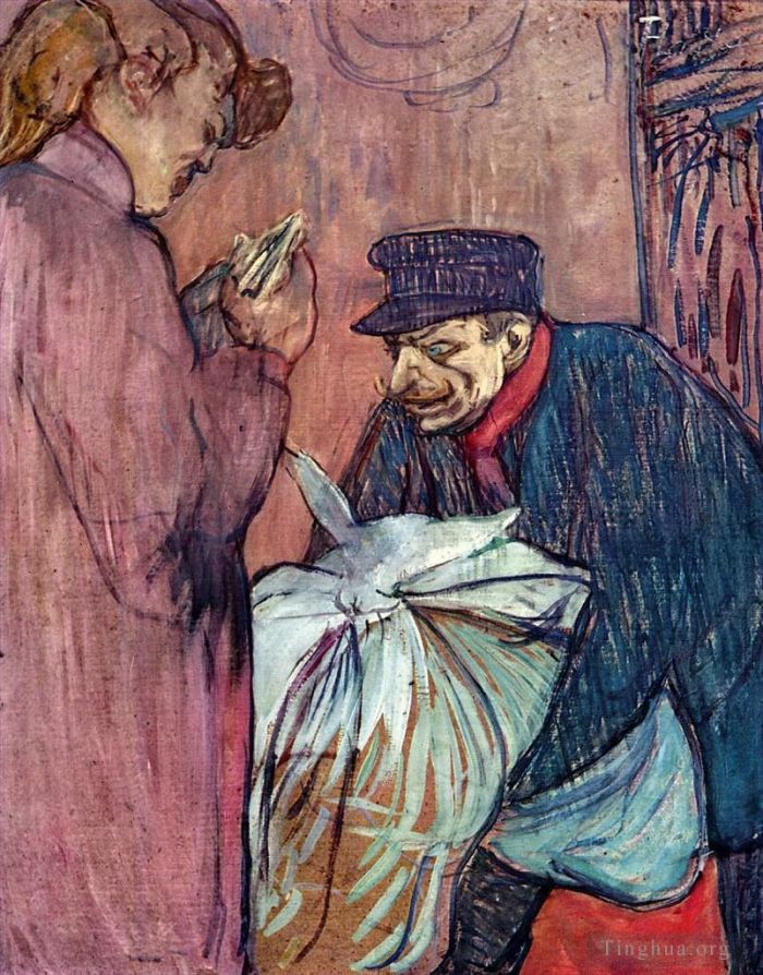 Henri de Toulouse-Lautrec Andere Malerei - Der Wäscher ruft 1894 in der Bruderschaft an