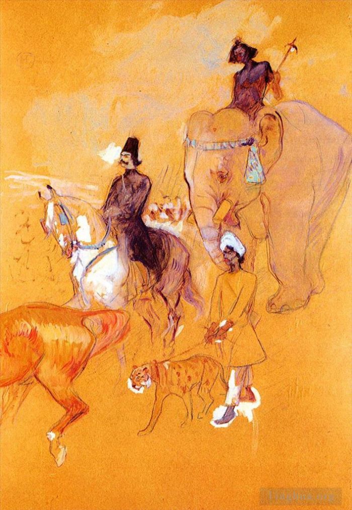 Henri de Toulouse-Lautrec Andere Malerei - Die Prozession des Raja 1895