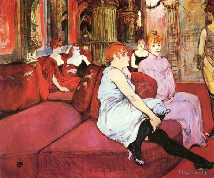 Henri de Toulouse-Lautrec Andere Malerei - Der Salon de la Rue des Moulins 1894