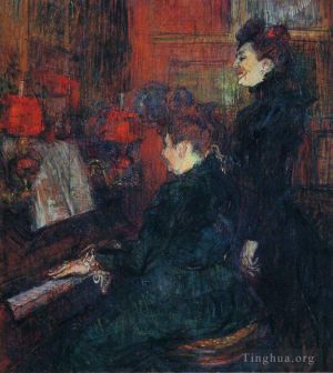 Henri de Toulouse-Lautrec Werk - Die Gesangsstunde der Lehrerin Mlle Dihau mit Mme Faveraud 1898