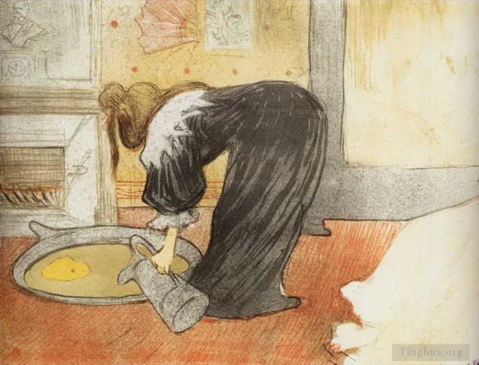 Henri de Toulouse-Lautrec Andere Malerei - Sie Frau mit einer Wanne 1896