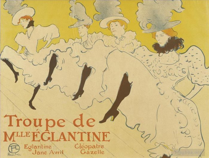 Henri de Toulouse-Lautrec Andere Malerei - Troupe de mlle elegantine Affiche 1896