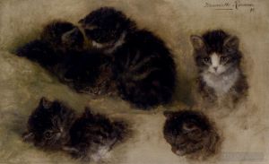 Henriette Ronner-Knip Werk - Studien über Kätzchen