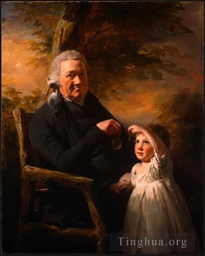 Henry Raeburn Ölgemälde - John Tait und sein Enkel