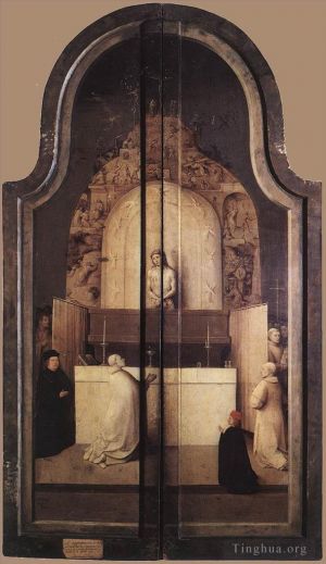 Hieronymus Bosch Werk - Die Anbetung der Heiligen Drei Könige schloss die Moral ab