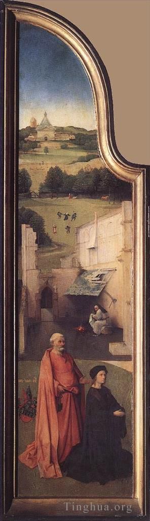 Hieronymus Bosch Ölgemälde - St. Peter mit der Stiftermoral
