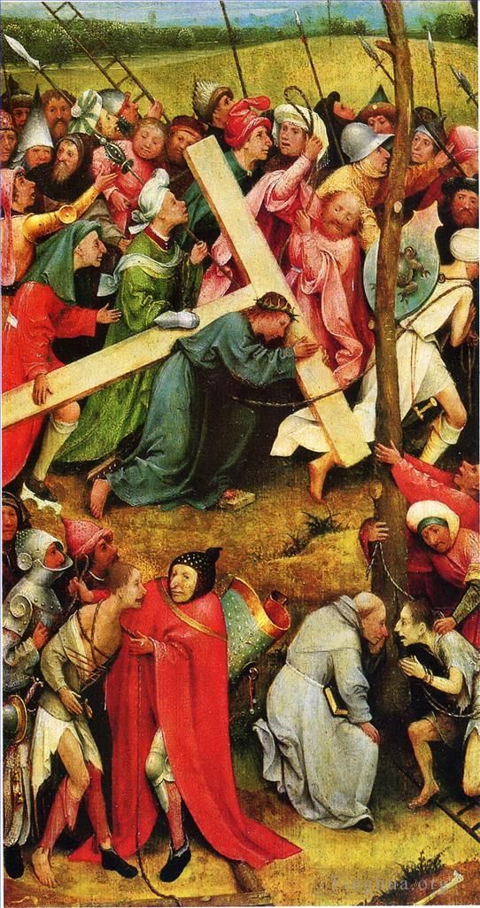 Hieronymus Bosch Ölgemälde - Christus trägt das Kreuz 1490