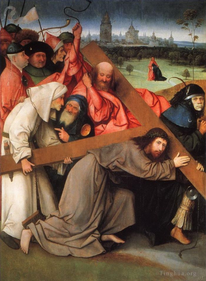 Hieronymus Bosch Ölgemälde - Christus trägt das Kreuz 1